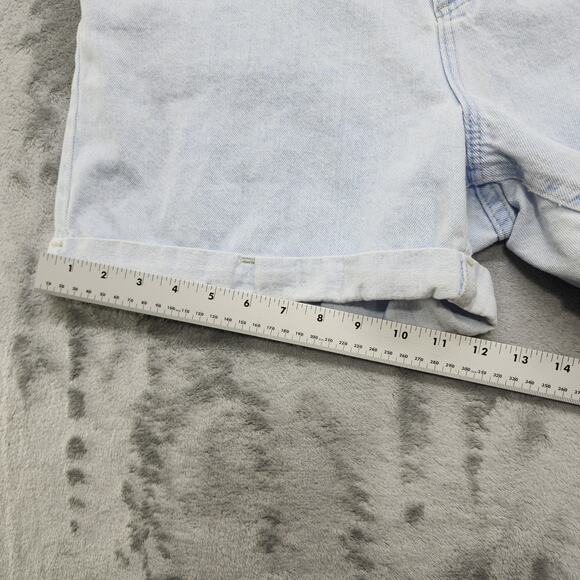 Vintage 90s Riders Shorts Womens 14 Blue Light Wash High Rise Cuffed Jorts Mom - Picture 11 of 12